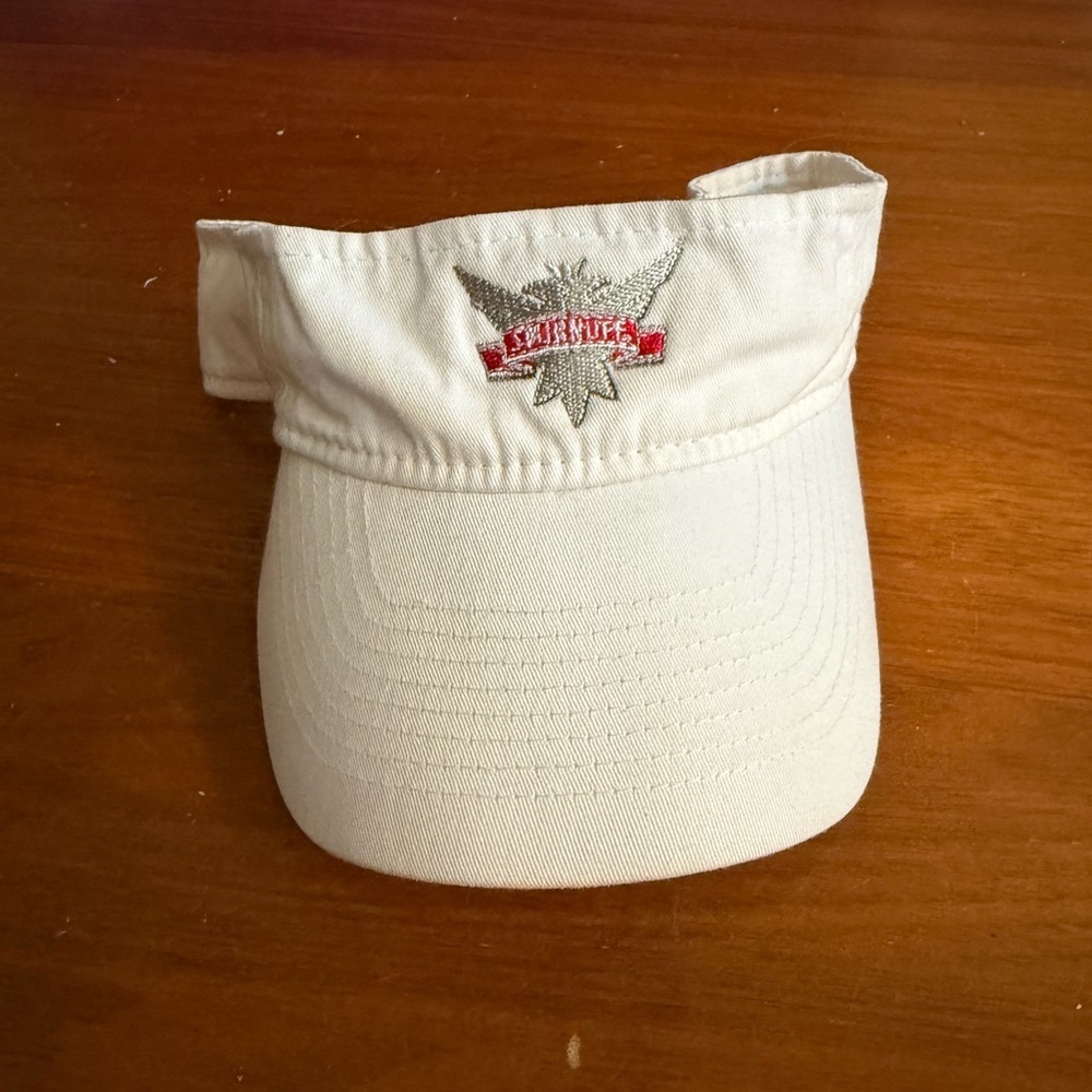 White Smirnoff Visor With Embroidered Logo